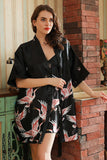 Robes de mariée kimono noir deux pièces