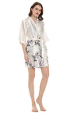 Navy Deux pièces Print Bridal Party Robes