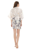 Navy Deux pièces Print Bridal Party Robes