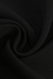 Robe noire sans manches pour filles des années 50 à col bijou