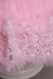 Robe de fille blanche à col bijou mignon avec nœud papillon