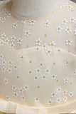 Fleur de tulle bleu Une ligne Robe longue pour filles