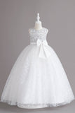 Bourgogne Glitter Robe Manche Longue Fille Sans Manches
