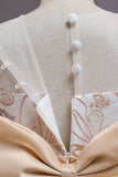 Navy Sans manches Une ligne Broderie Robe pour filles