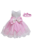 Col Bateau Blush Filles Robes avec dentelle