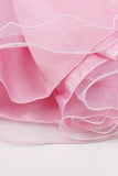 Glitter Boat Neck Fuchsia Filles Robes avec arc