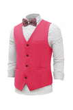 Fuchsia Single Breasted Shawl Lapel Veste de costume pour hommes