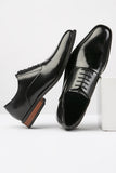 Chaussures habillées en cuir noir pour hommes