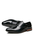 Chaussures habillées en cuir noir pour hommes