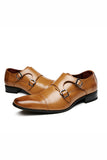Black Monk Strap Chaussures habillées en cuir pour hommes