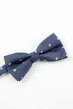 Navy Homme 5-Piece Accessory Set Cravate et Nœud Papillon Poche Fleur Carré Épingle Pin Tie Clip