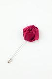 Fuchsia Homme 5-Piece Accessory Set Cravate et Nœud Papillon Poche Carré Fleur Revers Pin Tie Clip