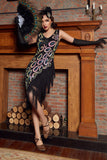Asymétrique col en V Robe Année 20