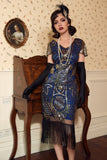 Robe à paillettes rétro Noire Dorée 20