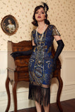 Robe à paillettes rétro Noire Dorée 20