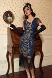 Robe à paillettes rétro Noire Dorée 20