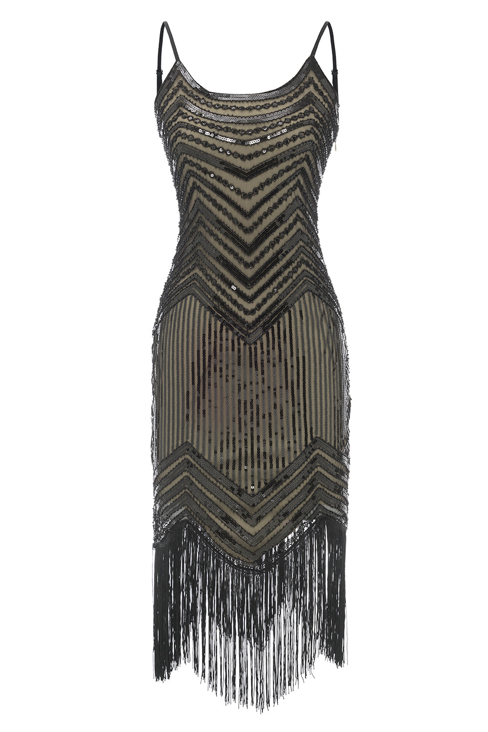 Bodycon Noir Argent Paillettes 20s Robe