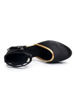Chaussures pointues noires et rouges des années 20