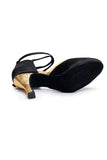 Chaussures pointues noires et rouges des années 20