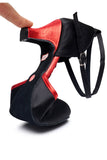 Chaussures pointues noires et rouges des années 20