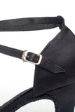 Noir Talon Haut Diamond Boucle Chaussures de danse modernes