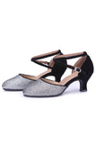 Chaussures de danse modernes rétro avec paillettes