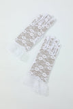 Boucles d’oreilles blanches Collier Gants Coiffures Quatre pièces Ensembles d’accessoires des années 20