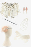 Champagne Drop Boucles d’oreilles Collier Ensemble d'accessoires de fête des années 20