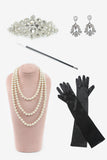 Headpiece Drop Boucles d’oreilles Cinq pièces Accessoires de fête des années 20