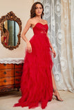 Robe de bal corset noir bustier avec fente