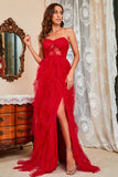 Robe de bal corset noir bustier avec fente