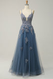 Spaghetti Straps A Line Light Purple Long Bal Robe avec Entrecroisement Retour