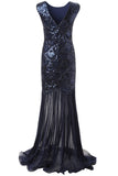Robe verte à paillettes des années 20