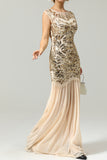Robe verte à paillettes des années 20