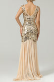 Robe verte à paillettes des années 20
