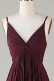 A-Line Robe de demoiselle d’honneur Cabernet sans manches