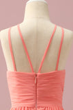 Orange Chiffon Halter Neck Junior Bridesmaid Robe