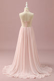 Rose clair Chiffon Halter High Low Junior Bridesmaid Robe
