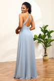 Robe de demoiselle d’honneur noire bleu poussiéreux