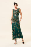 Gaine Col rond Vert foncé Amour Coeur Perlé Robe formelle