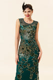 Gaine Col rond Vert foncé Amour Coeur Perlé Robe formelle