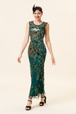 Gaine Col rond Vert foncé Amour Coeur Perlé Robe formelle