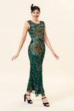 Gaine Col rond Vert foncé Amour Coeur Perlé Robe formelle