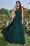 Robe de demoiselle d'honneur longue en pin à col coss