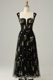 Robe de bal longue champagne avec broderie