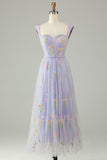 Robe de bal longue champagne avec broderie