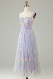 Robe de bal longue champagne avec broderie