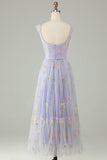 Robe de bal longue champagne avec broderie