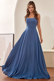 Robe de demoiselle d'honneur à bretelles spaghetti blush