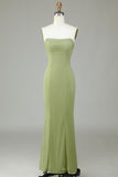 Robe de demoiselle d’honneur vert citron sans bretelles